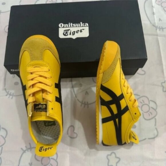 Onitsuka Tiger By Asics Mexico 66 Yellow Black Sneakers - Picture 5 of 6